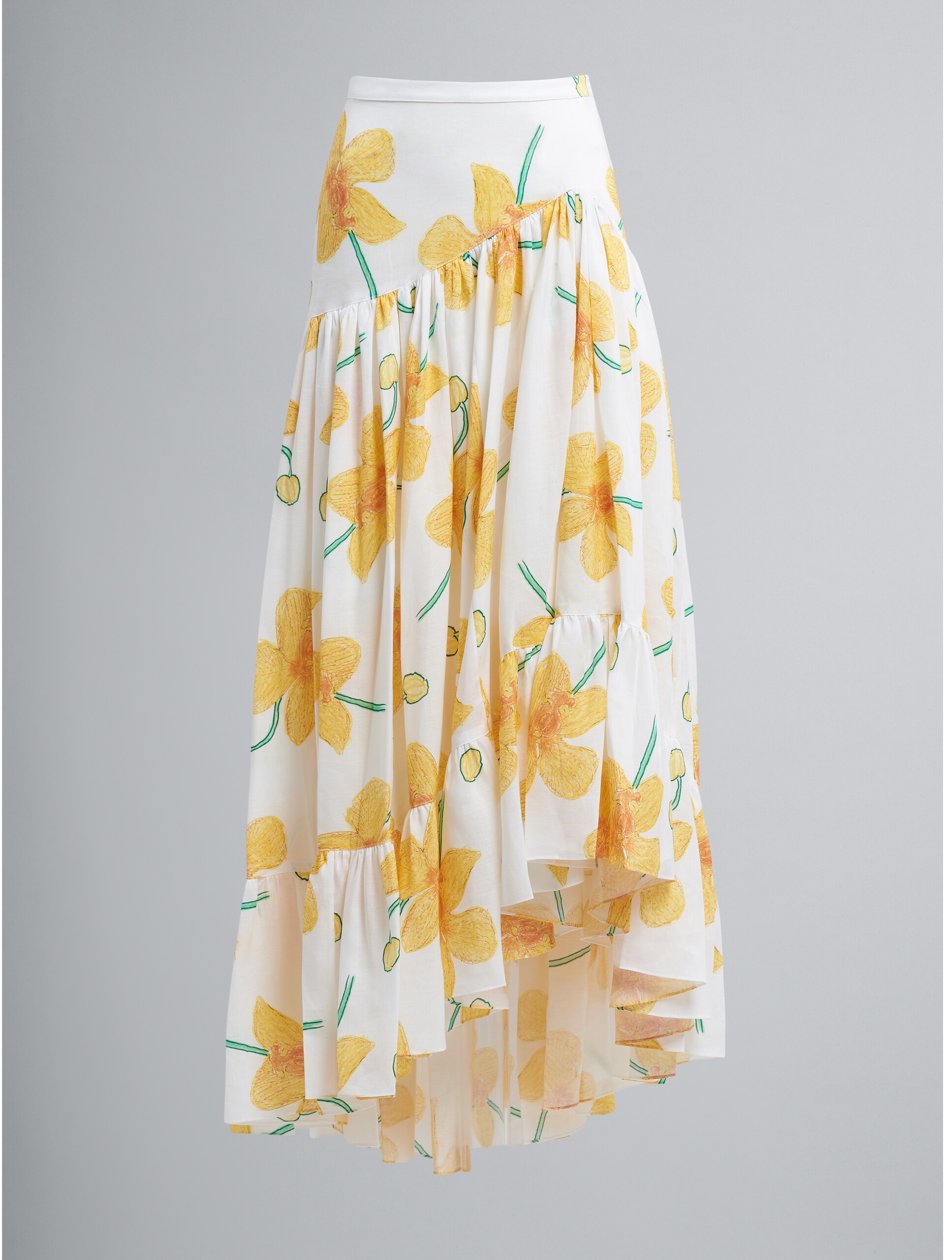 ORCHIDS PRINT RAMIÈ SKIRT - 1