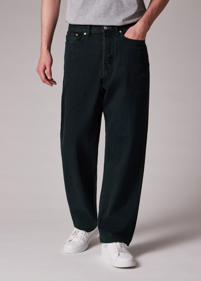 Dark Green Overdyed Jeans 3