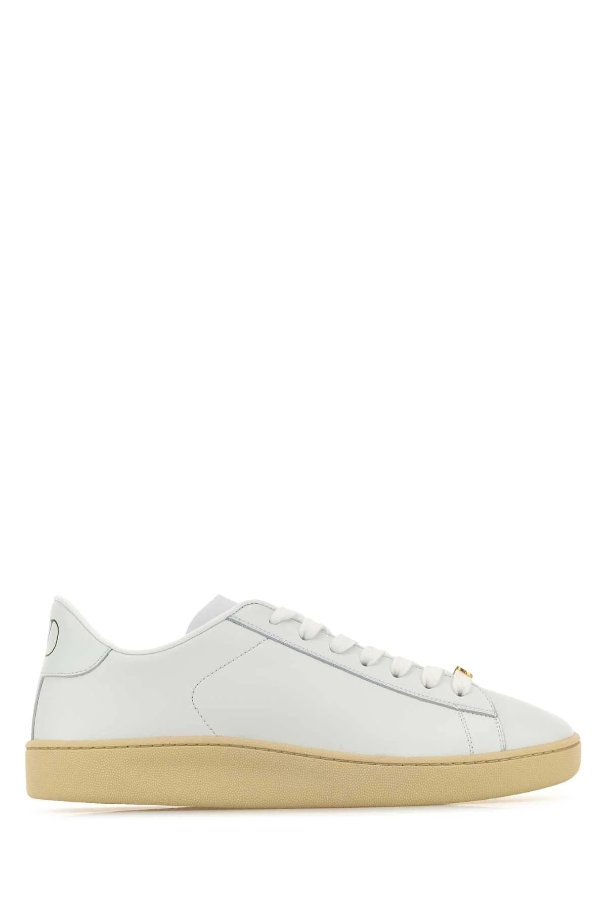 Valentino Garavani Men White Leather Vlogo Signature Sneakers - 1