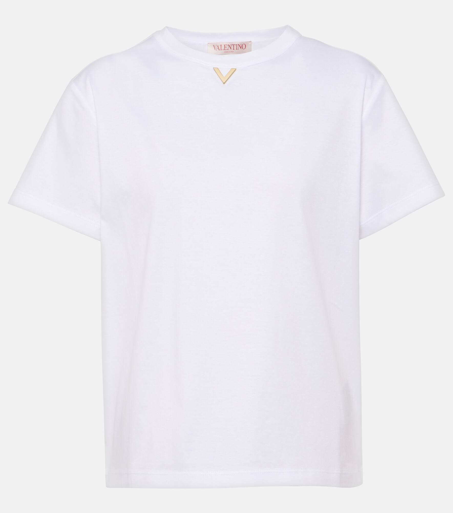 VGold cotton jersey T-shirt - 1