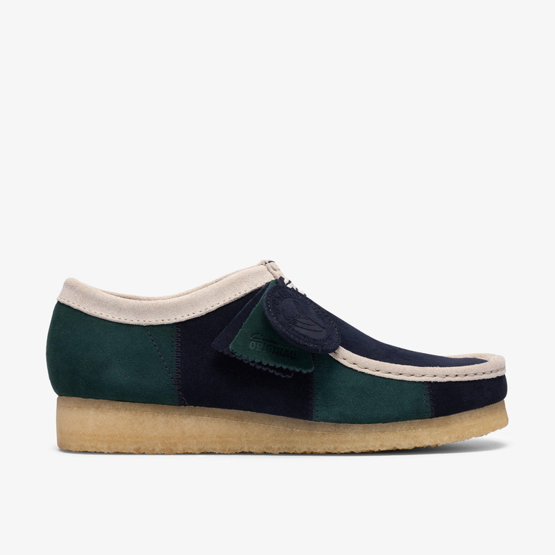 Wallabee Blue/Green Stripe 1