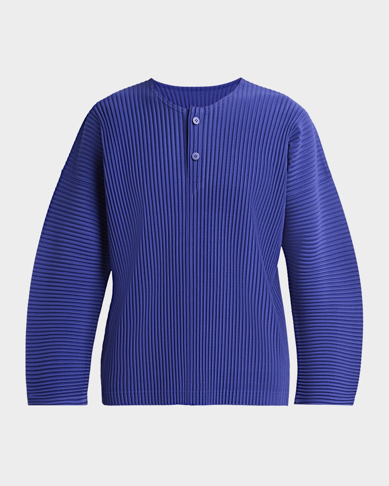 Men's Monthly Colors Pleated Long-Sleeve Shirt 1