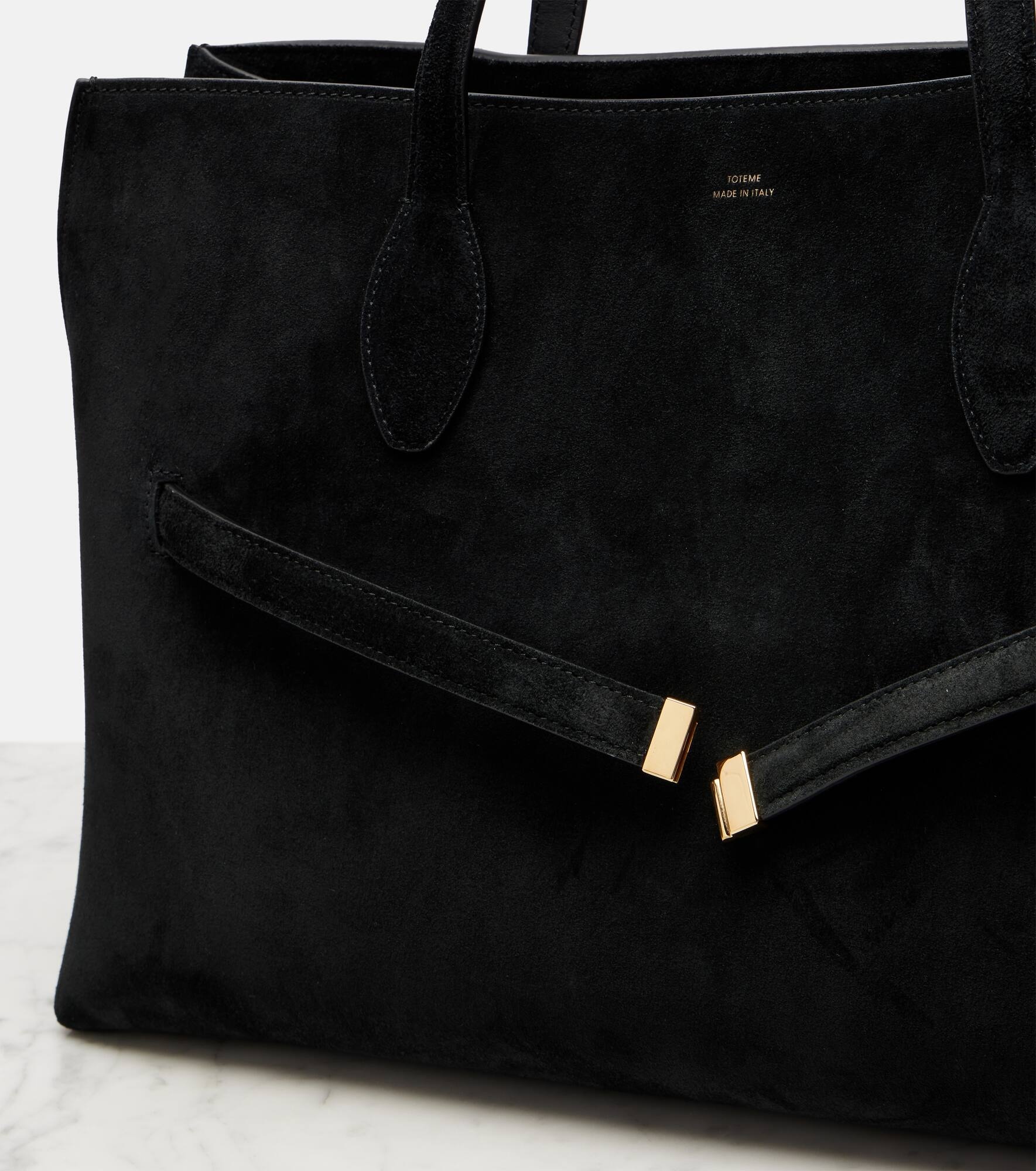 Large suede tote bag - 6