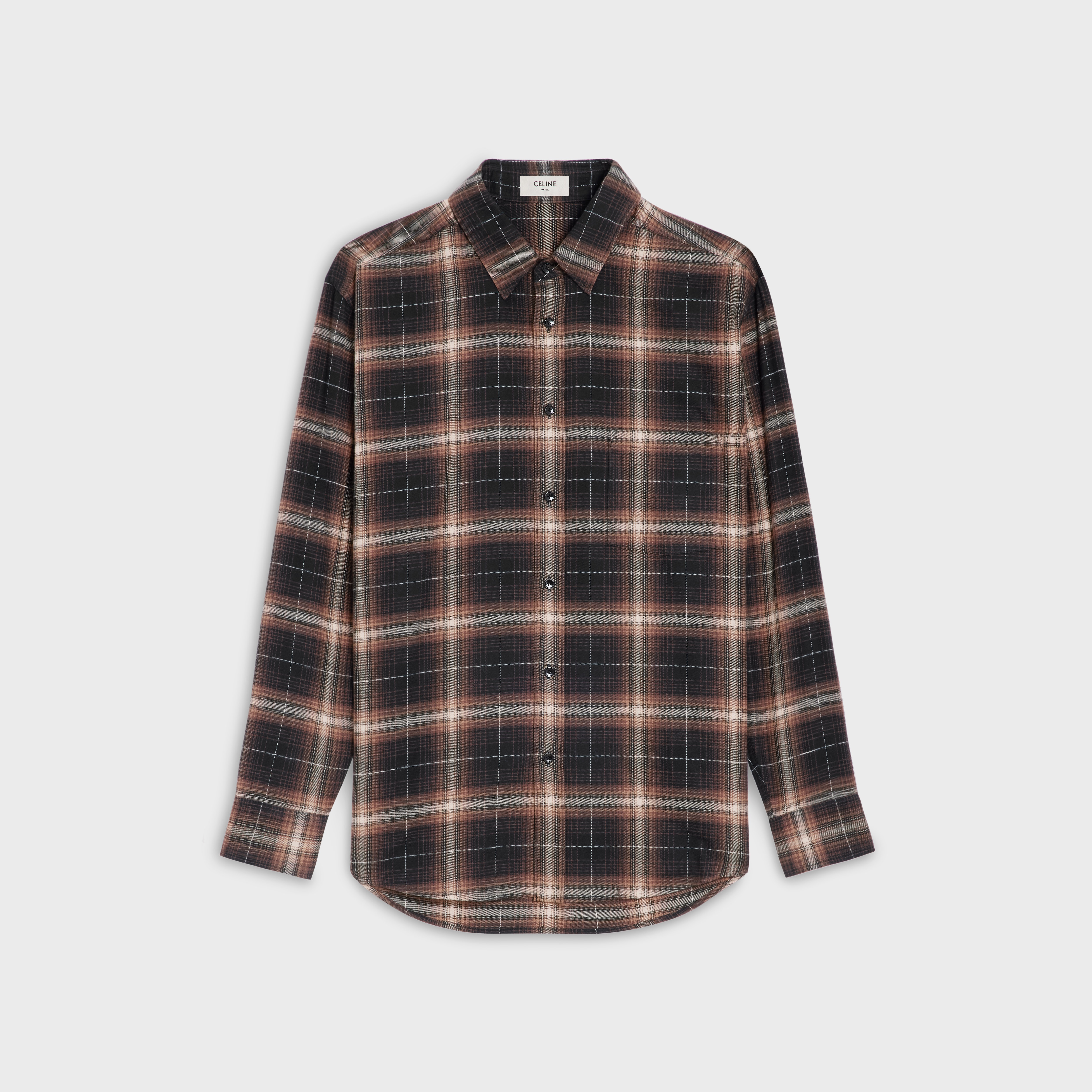 oversized shirt in cotton checks - 1