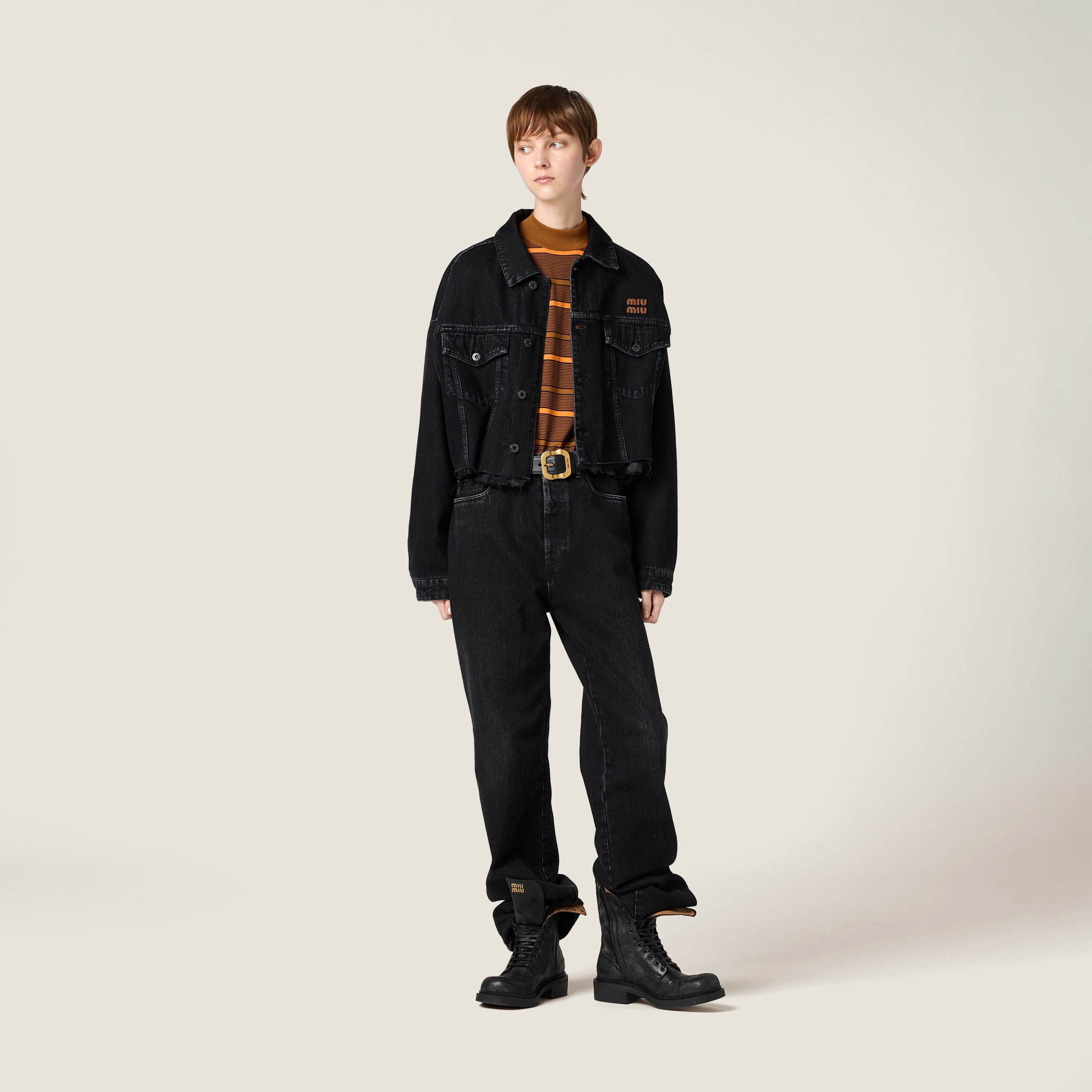 Black denim jacket - 2