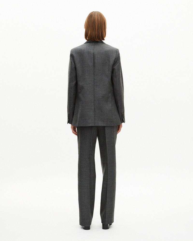 TAILORED JACKET IN BLACK AND GREY FLEECE 4