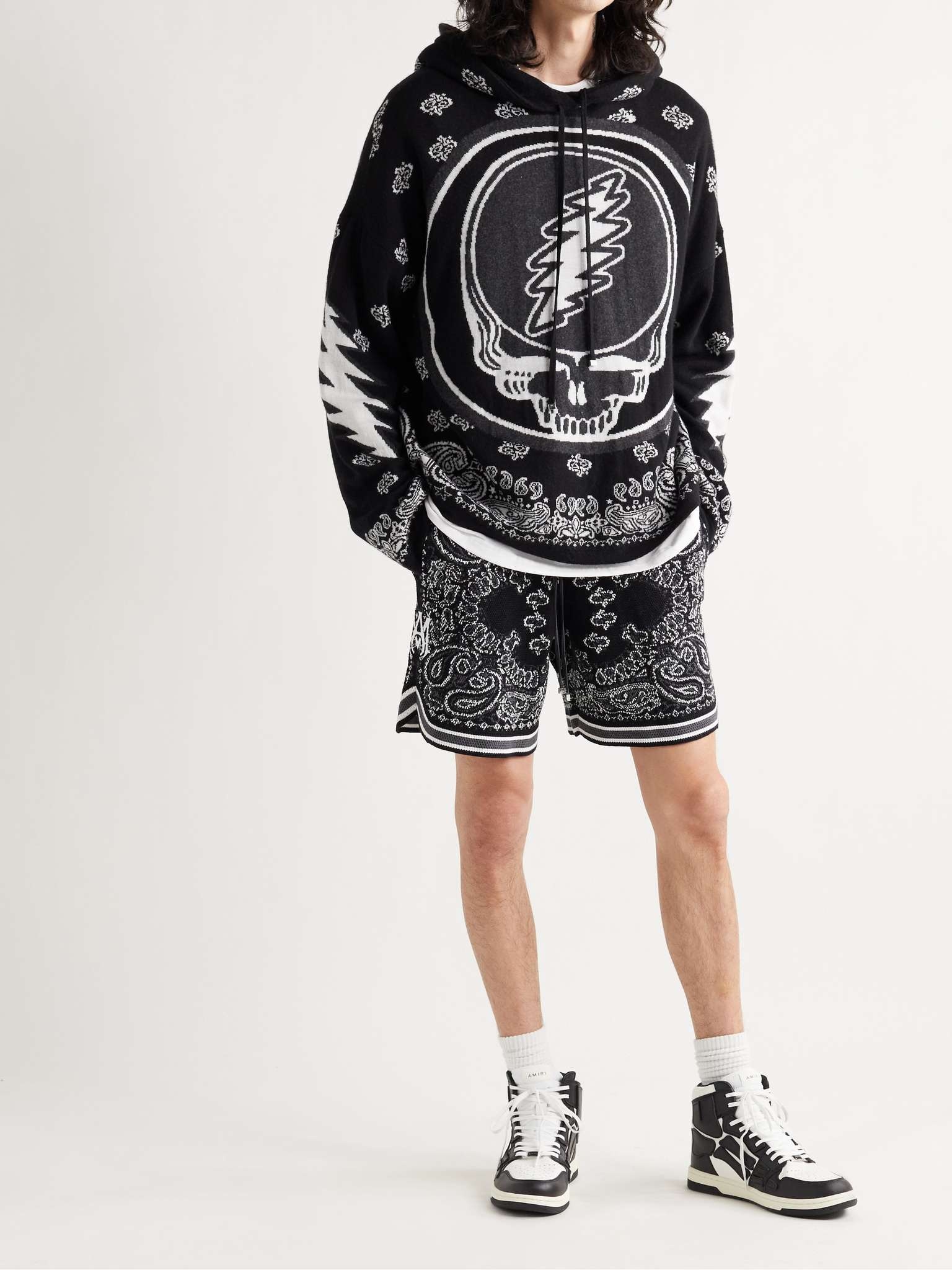 Skel-Top Colour-Block Leather High-Top Sneakers - 3