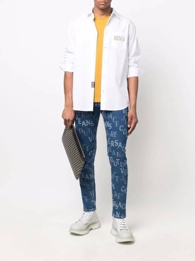 VERSACE JEANS COUTURE logo-print skinny jeans outlook