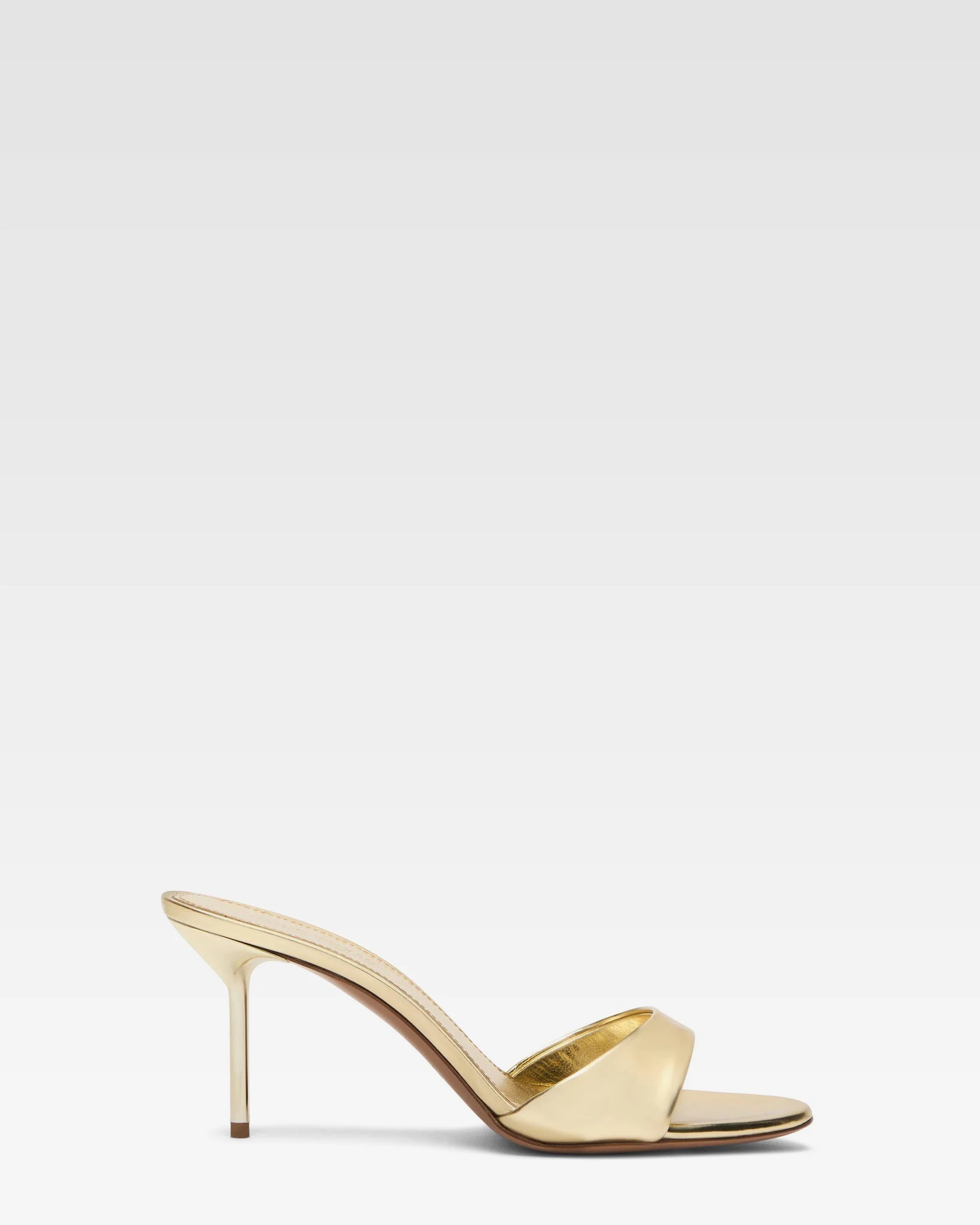 Mules in gold mirror leather - 1