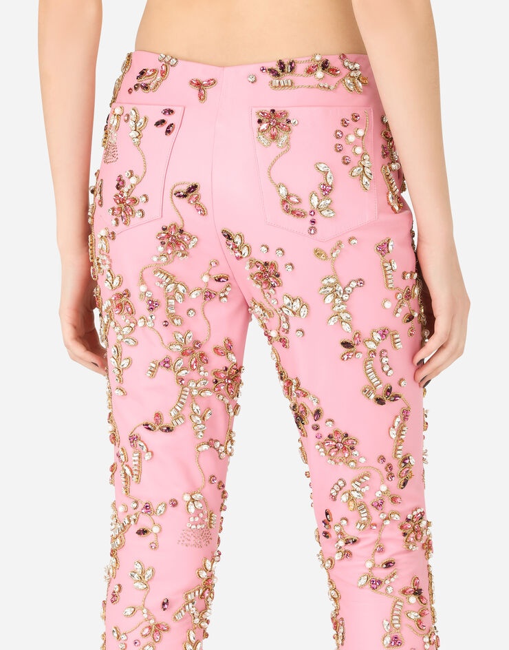 Leather pants with embellishment - 5