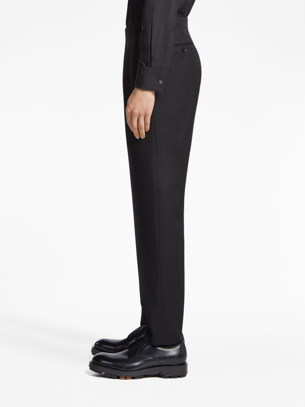 wool-mohair tailored trousers - 4