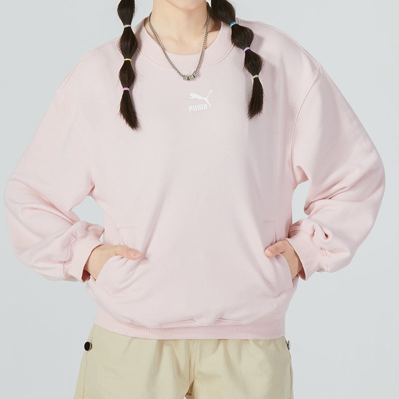 (WMNS) PUMA Graphic Sweatshirt 'Pink' 537518-88 - 3