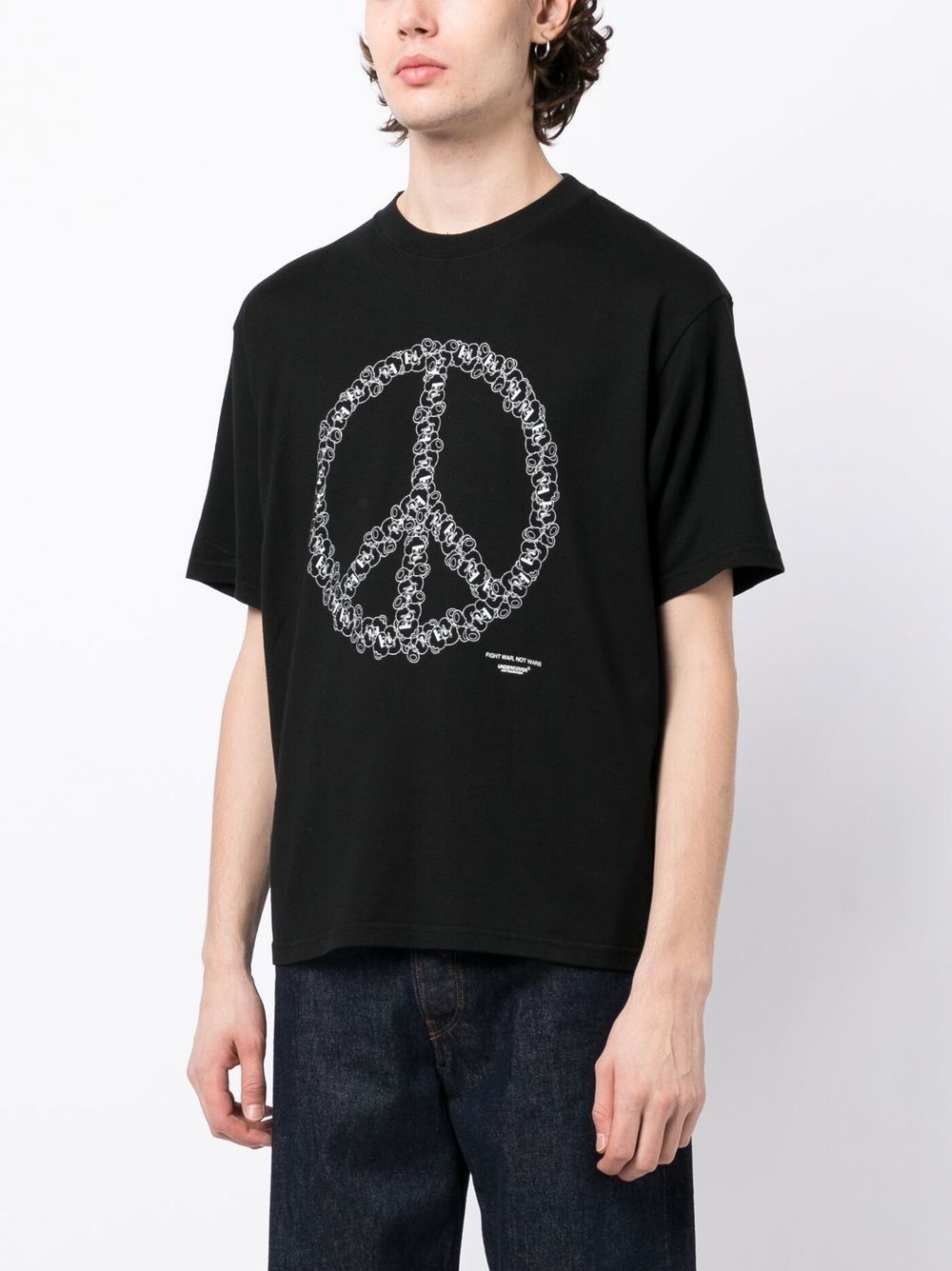 peace-sign cotton T-Shirt - 3
