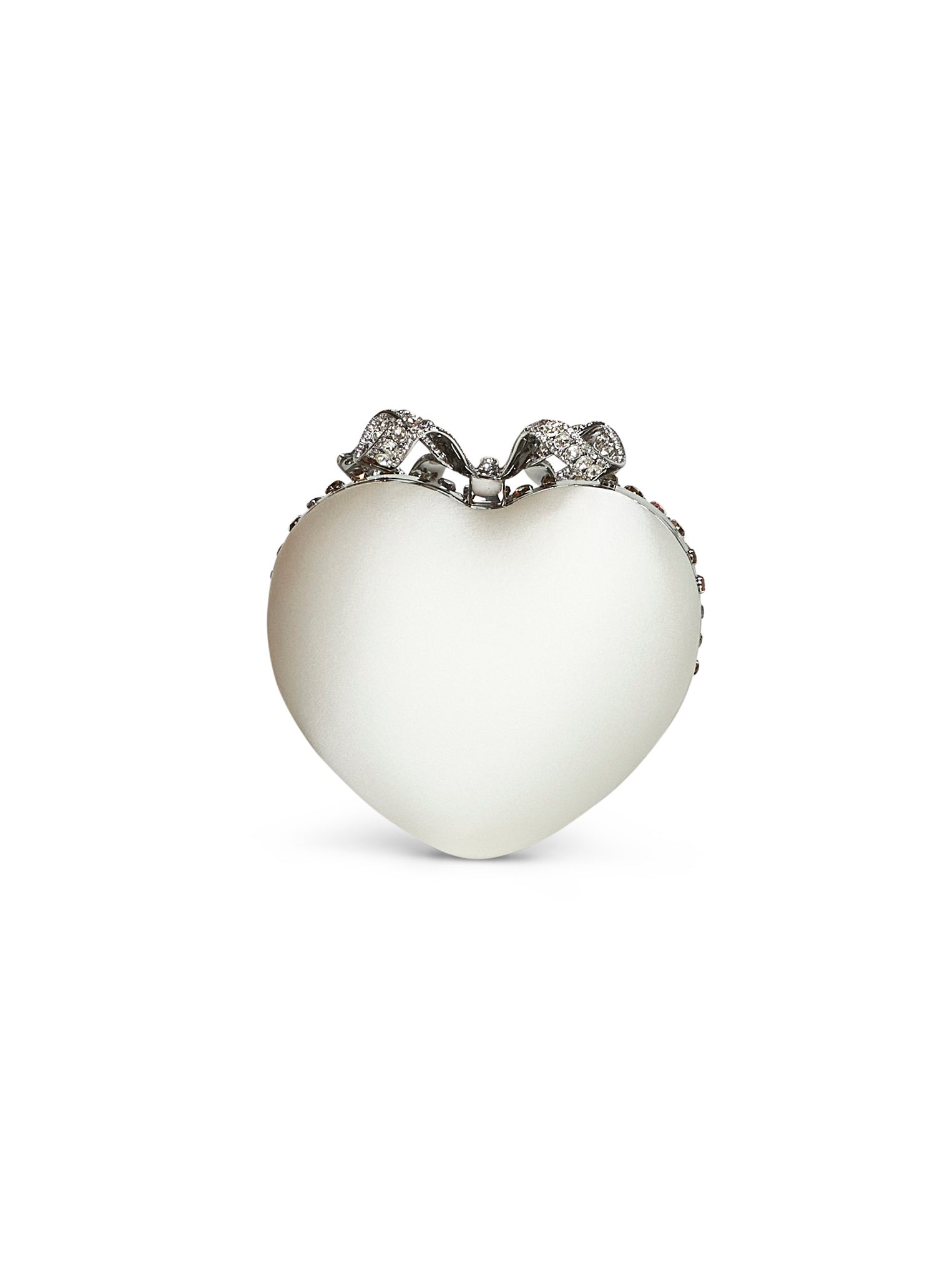 Multicolor Multi-Crystal Heart clutch bag - 3