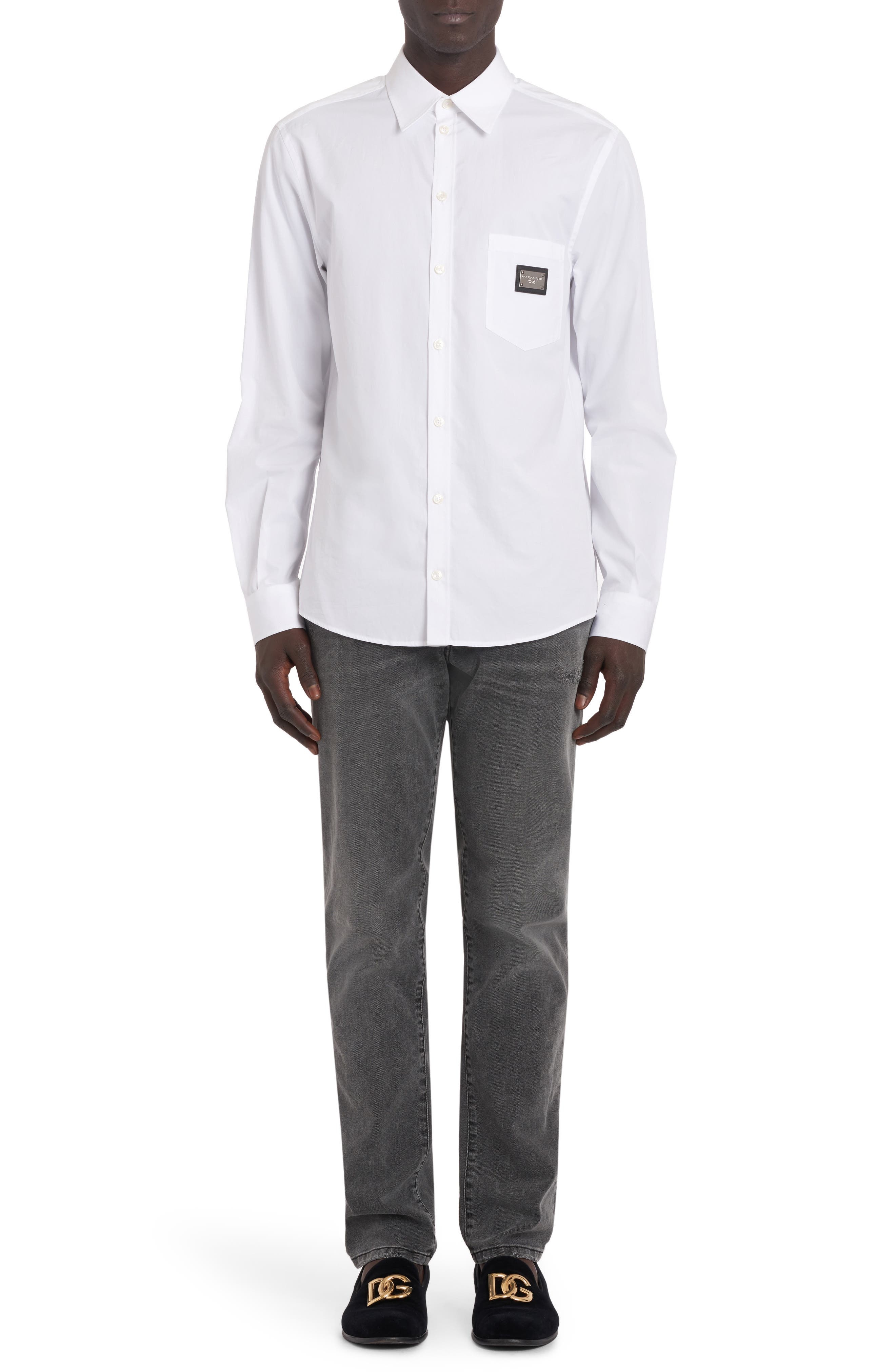 Essential Martini Fit Cotton Button-Up Shirt - 7