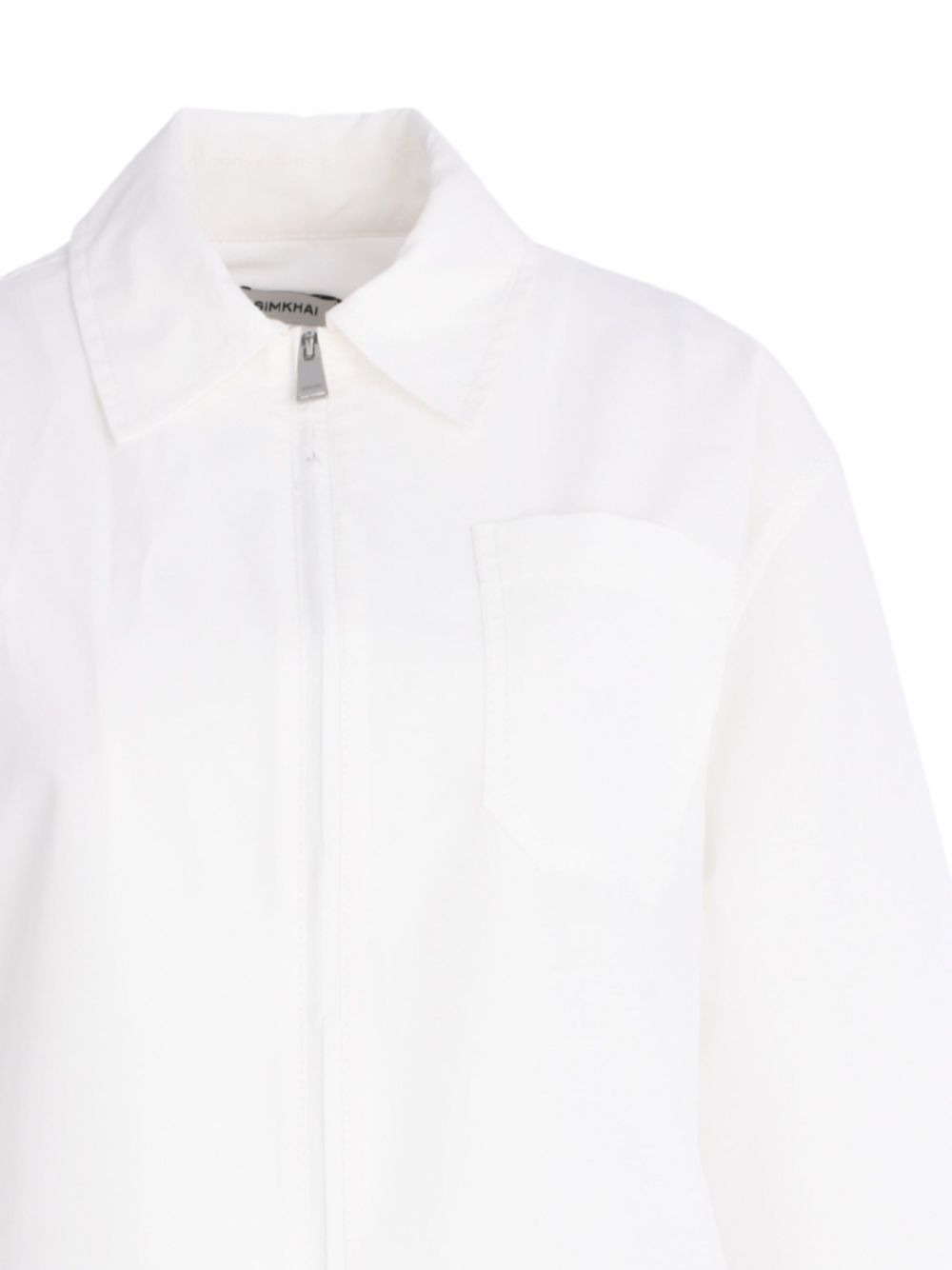 zip-front lace-insert jacket - 3