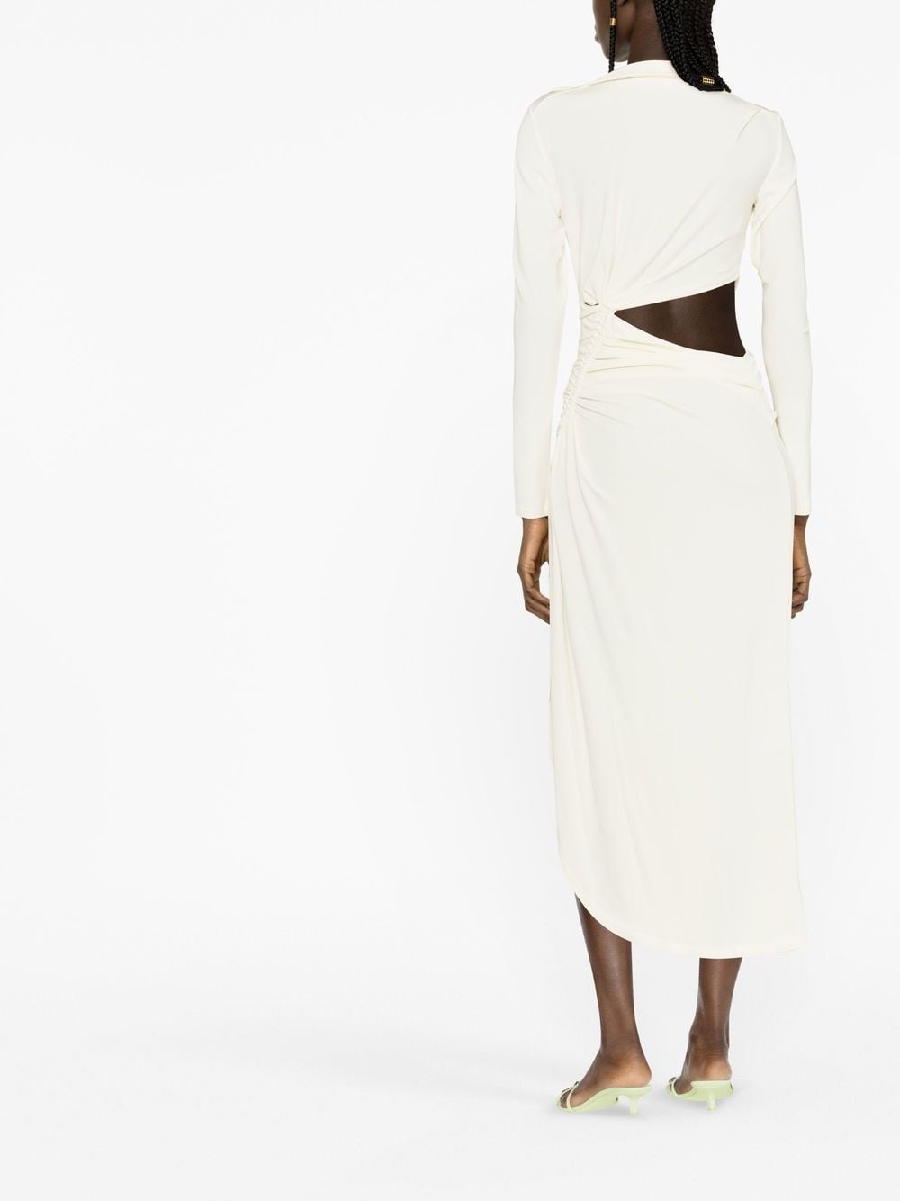 Vi-Crepe draped midi dress - 3