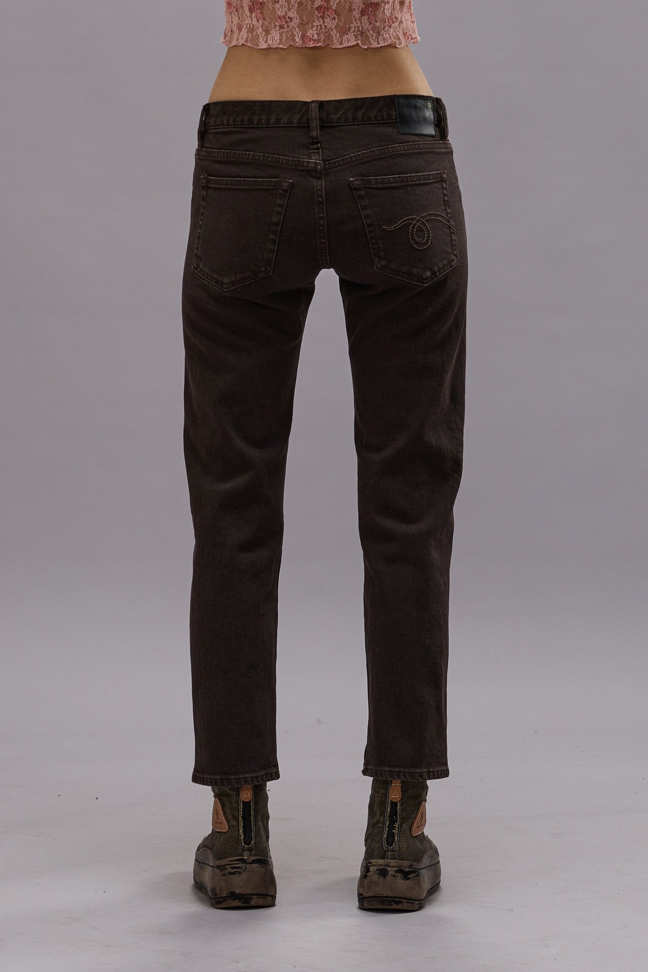 BOY STRAIGHT - CHOCOLATE BROWN STRETCH - R13 - 7