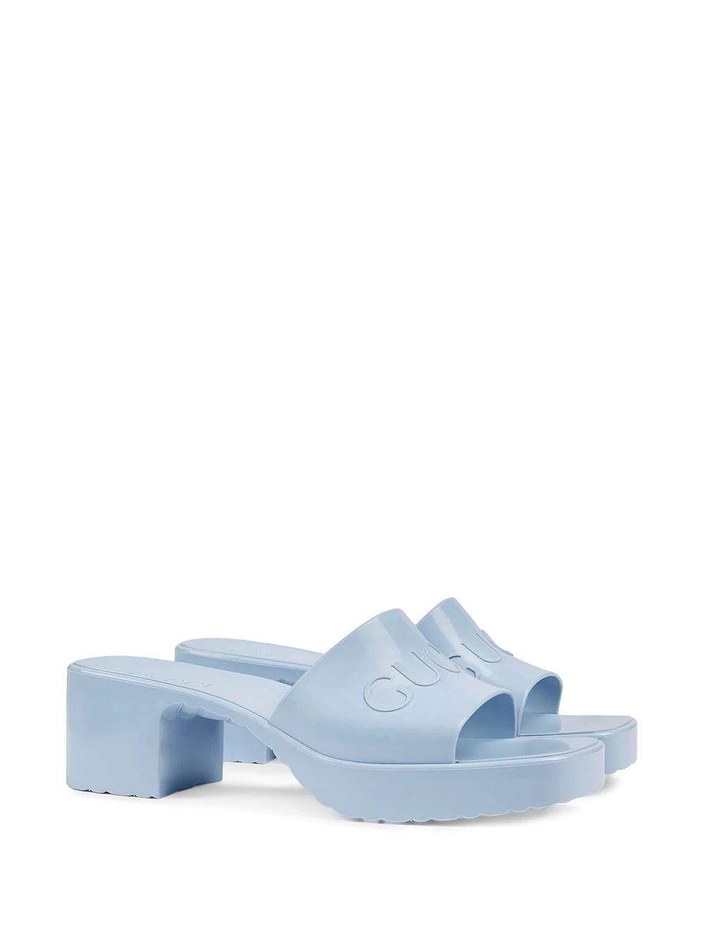 logo low-heel slide sandals - 2