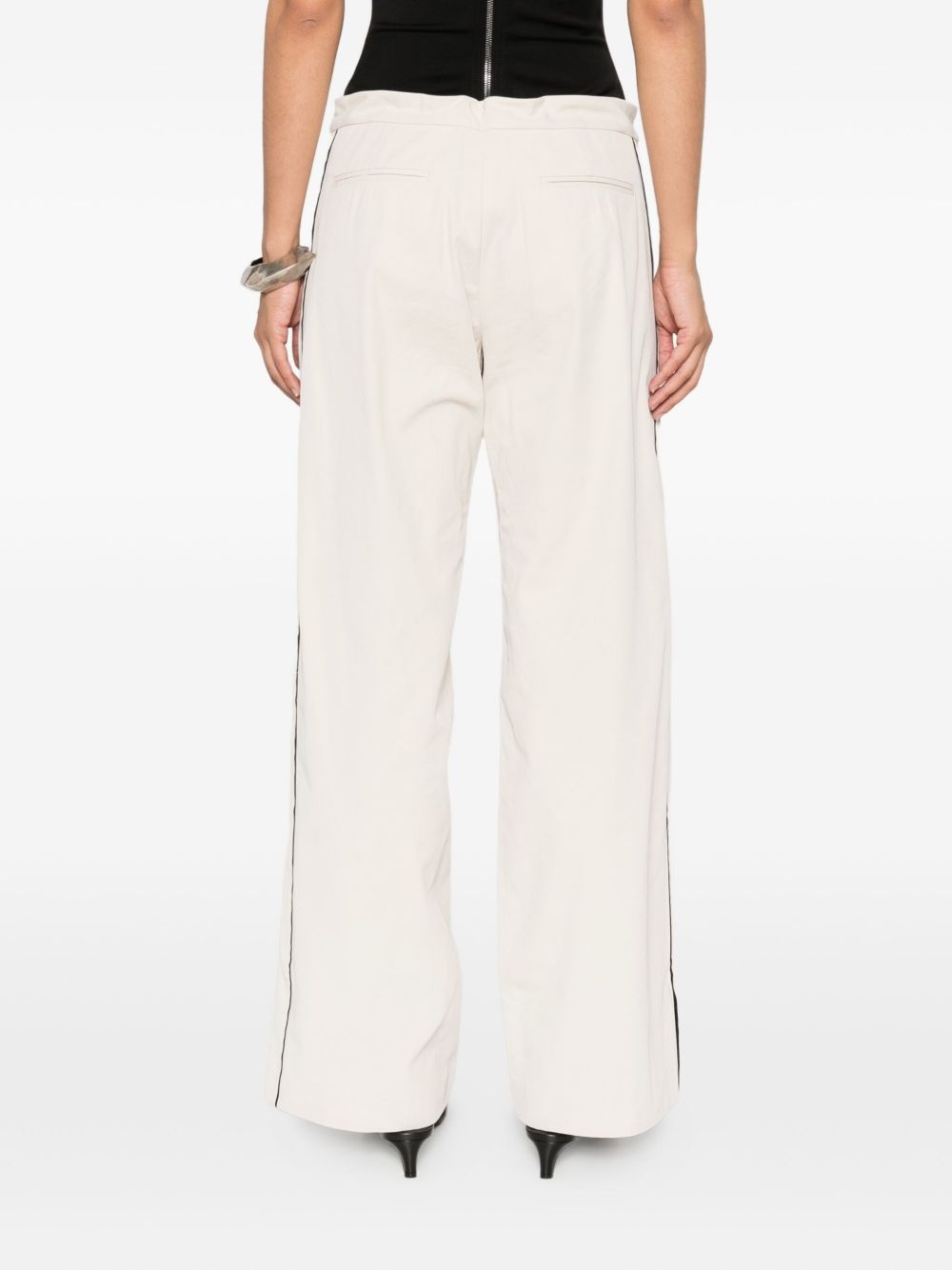 elasticated-waistband track pants - 4