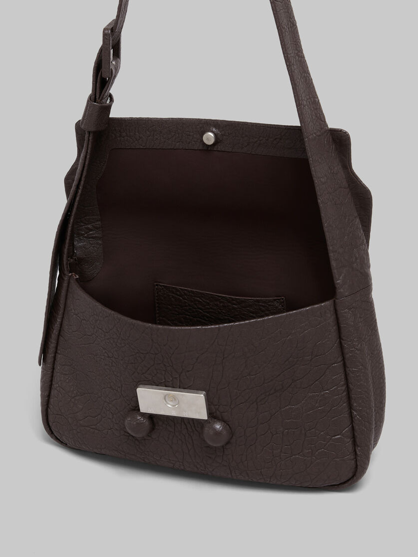 BROWN NAPPA MEDIUM TRUNKAROO SOFT BAG - 3