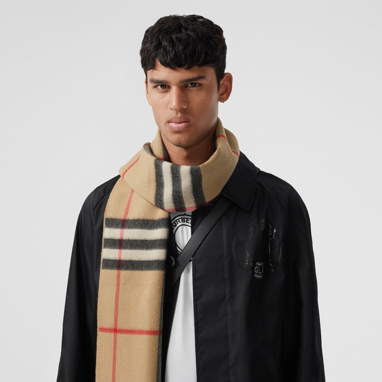 Reversible Check and Monogram Cashmere Scarf - 4