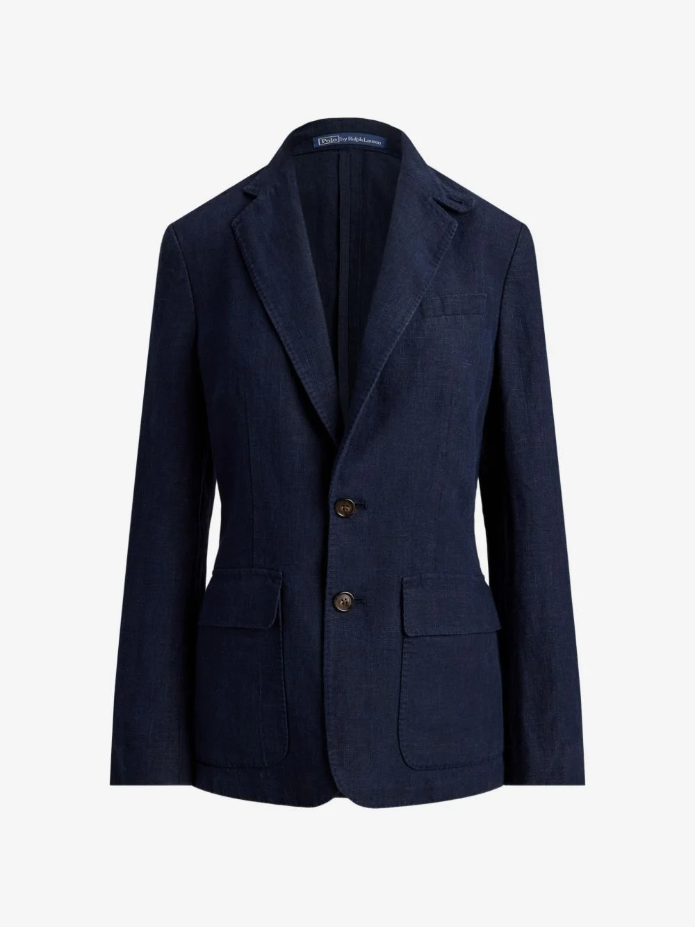 single-breasted linen blazer - 1