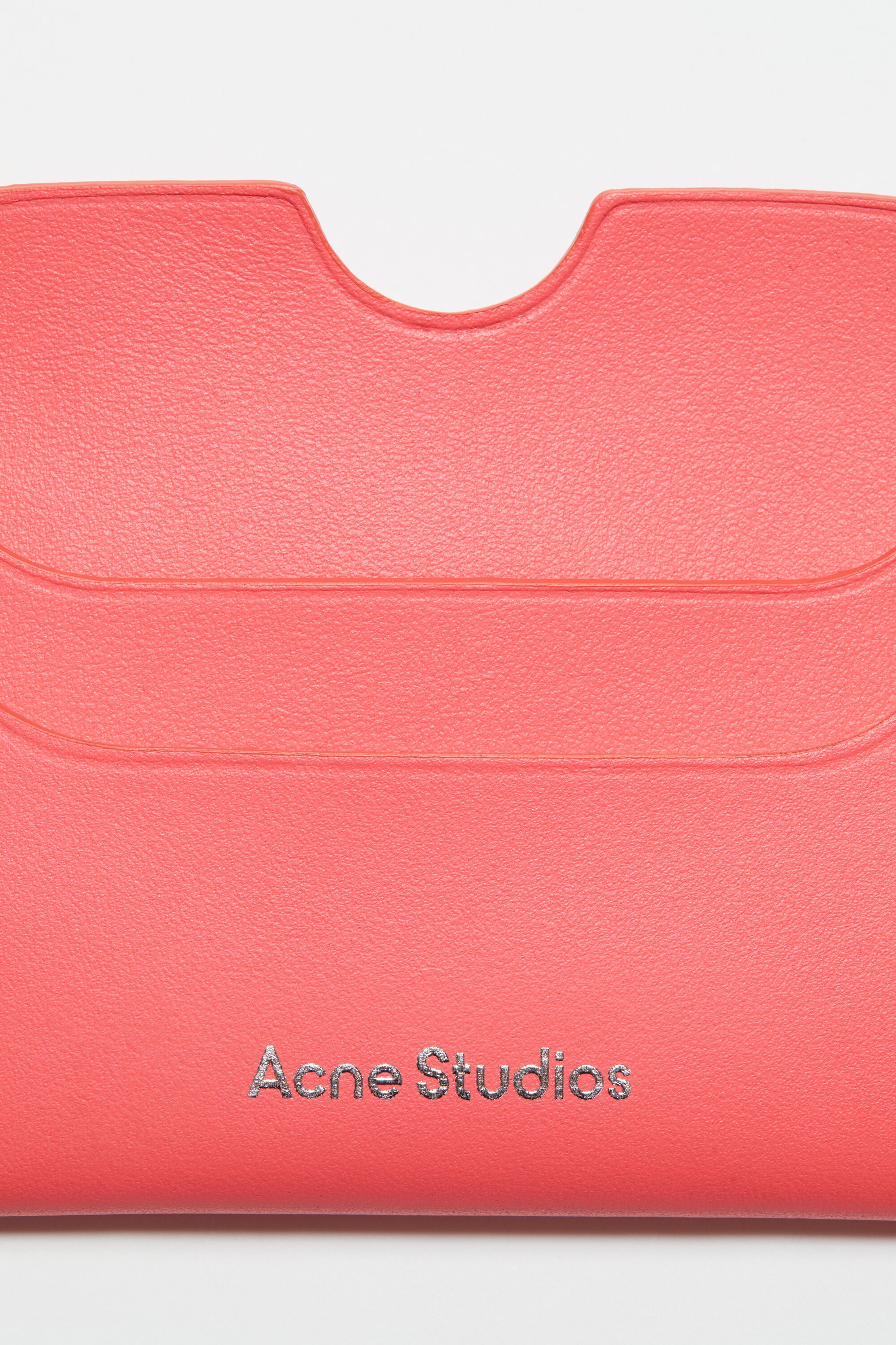 Leather card holder - Electric pink - 5