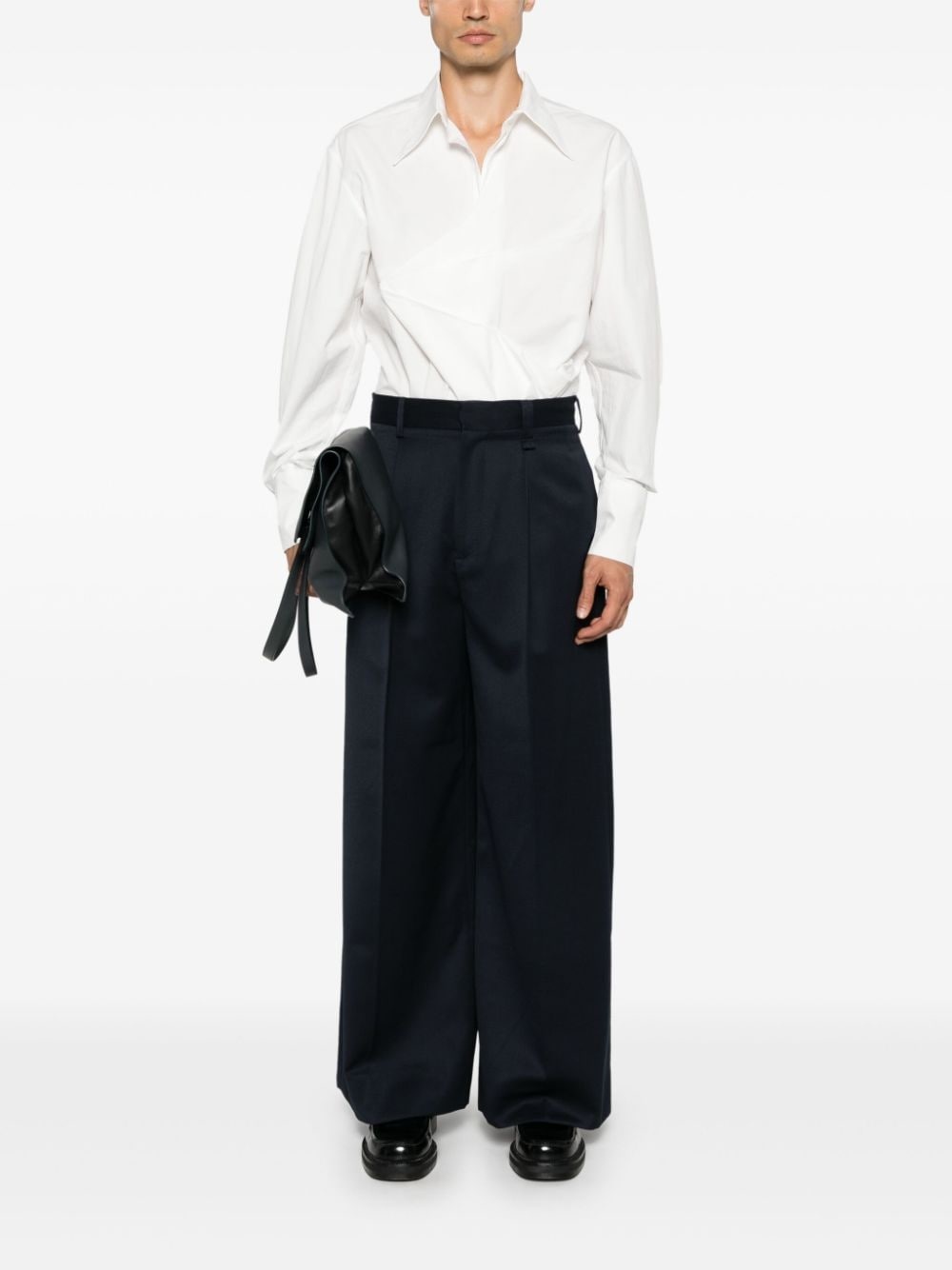 pleated wide-leg trousers - 2