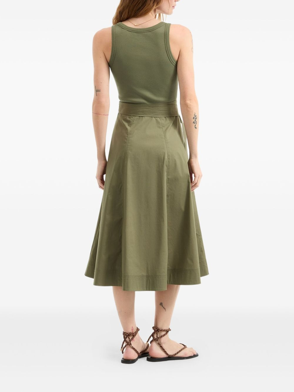 Ennis belted-waist midi dress - 4