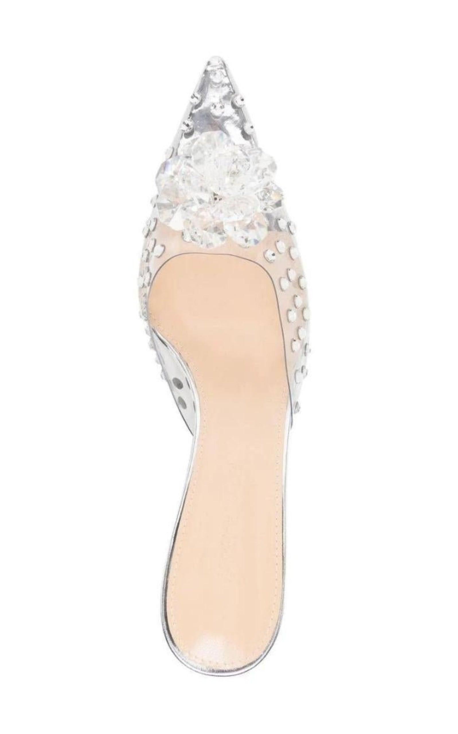 Little Crystal Glass Mules - 2