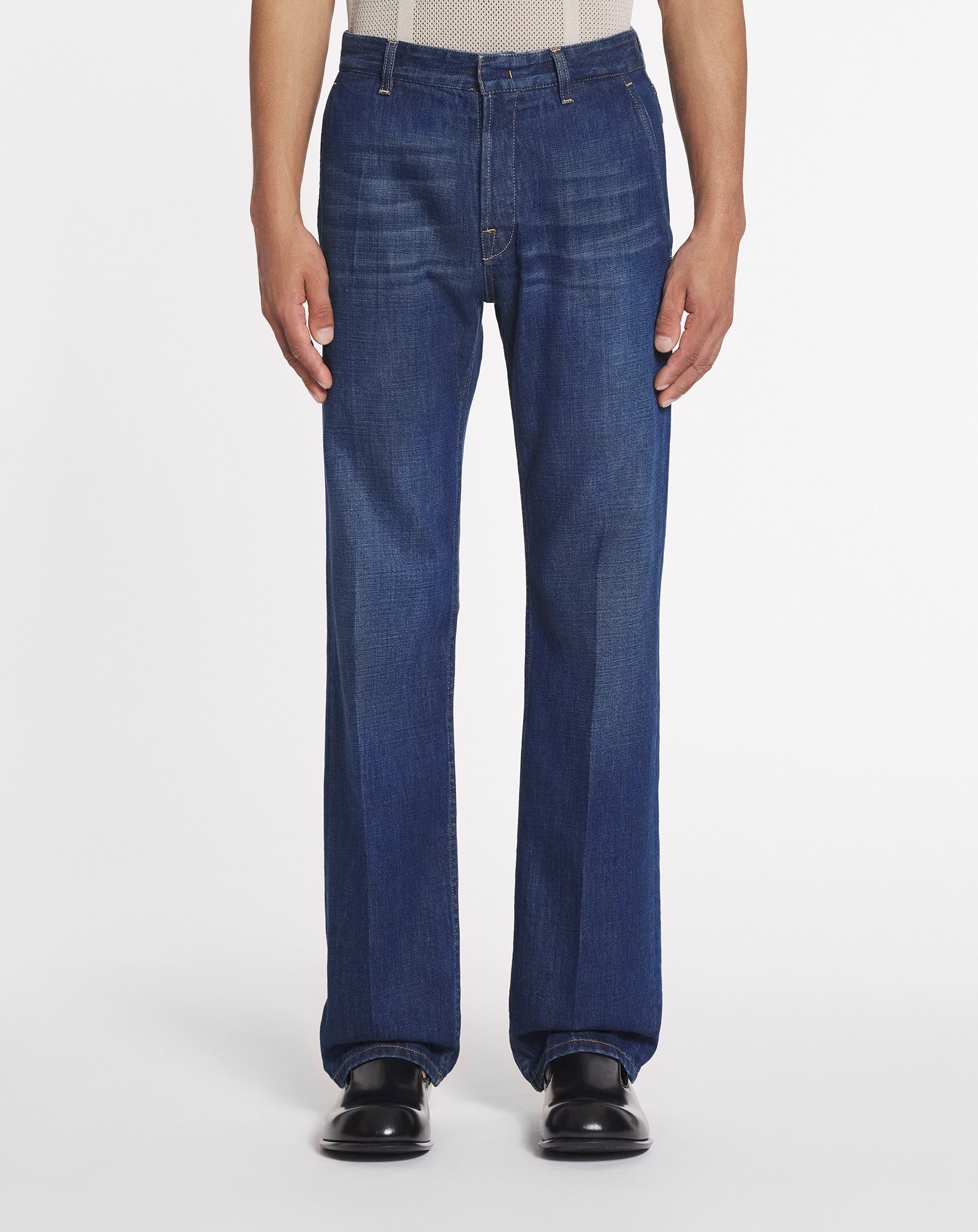 STRAIGHT FIT DENIM PANTS - 3