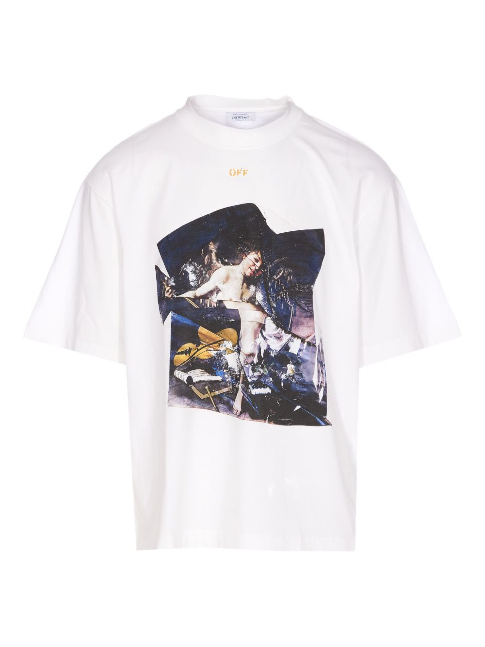 Cupid print crewneck T-shirt - 1