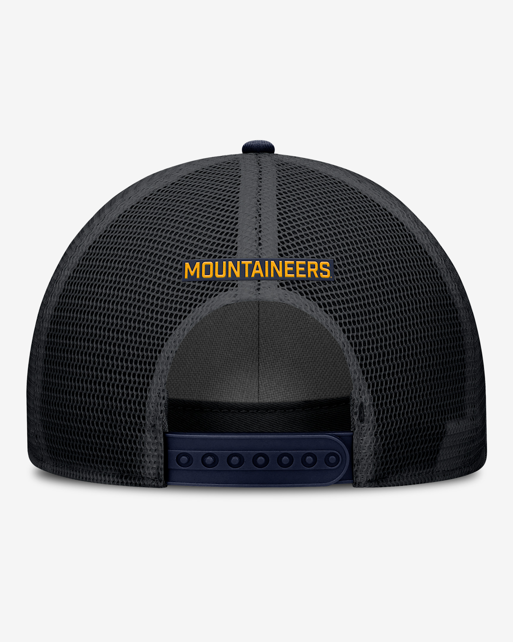 West Virginia Primetime Rise Men's Nike College Trucker Adjustable Hat - 2