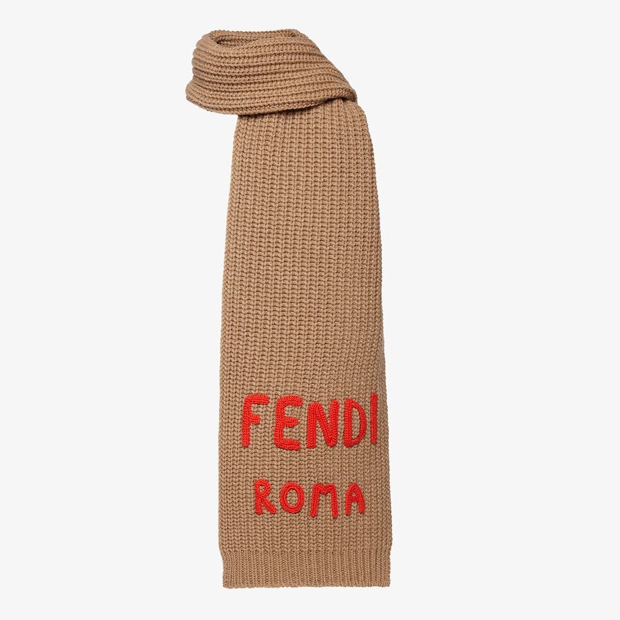 Beige wool scarf - 2