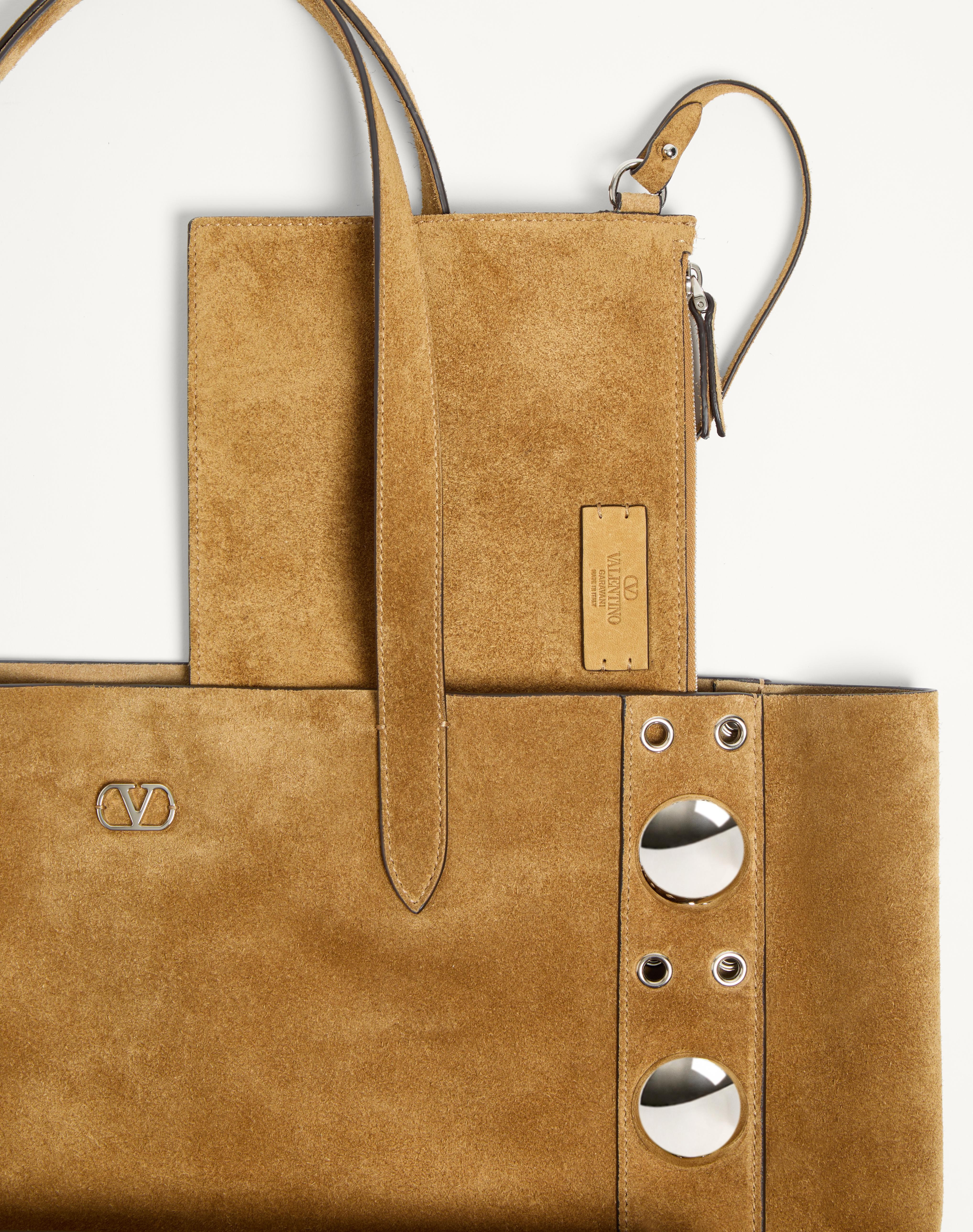 VALENTINO GARAVANI MEDIUM NELLCÔTE SUEDE SHOPPING BAG - 8