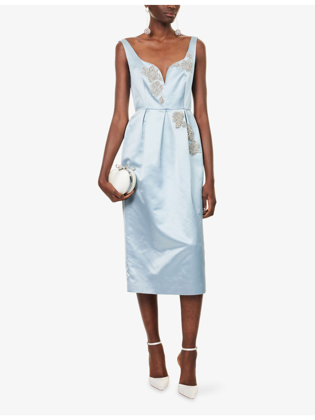 Embellished Sleeveless Woven Midi Dress - 2