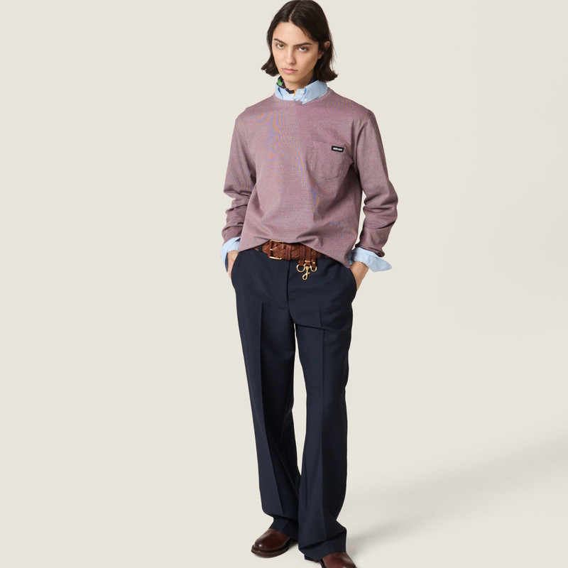 Miu Miu Jacquard jersey T-shirt outlook