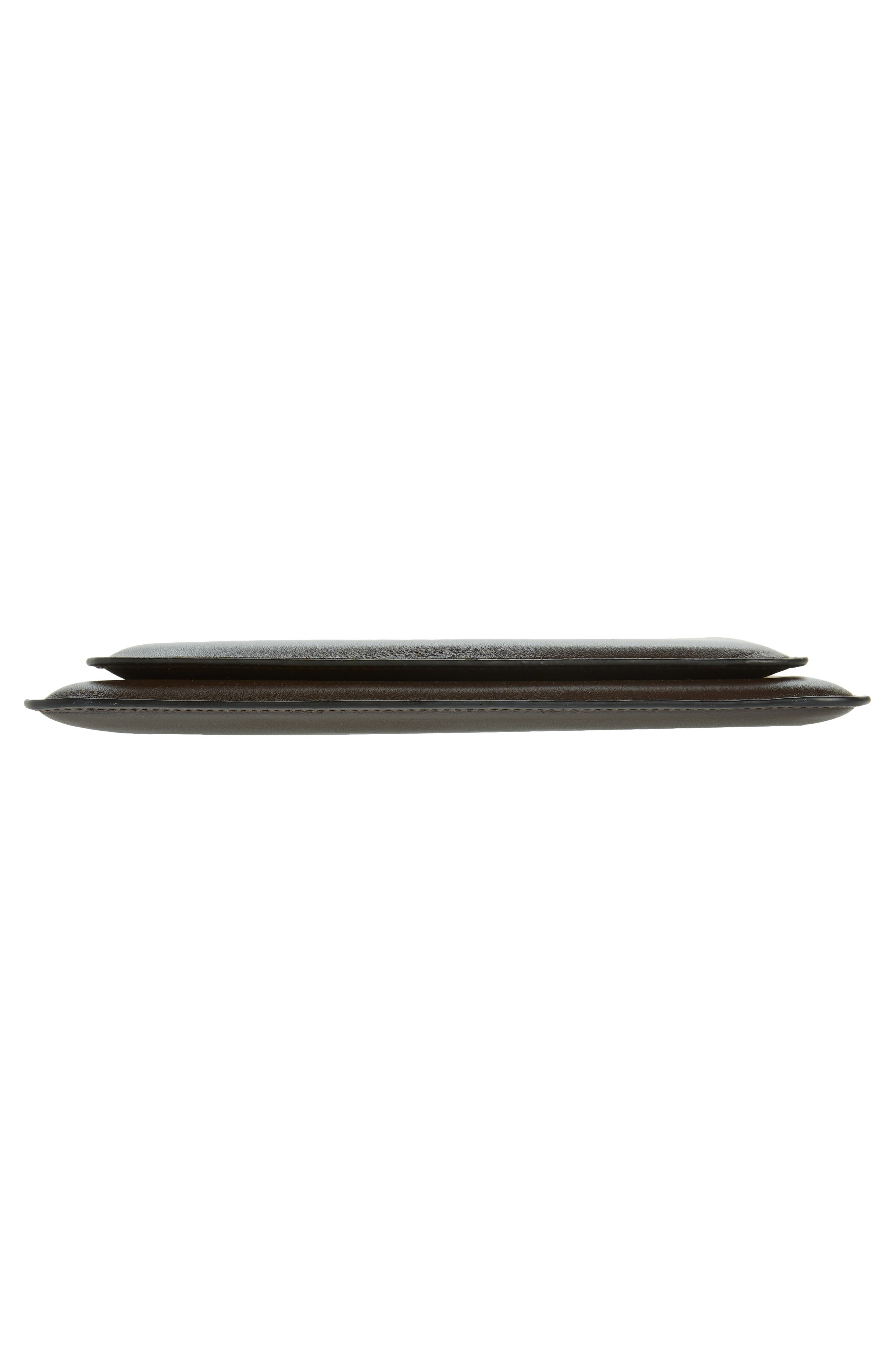 Outside Pocket Leather Zip Pouch - 6