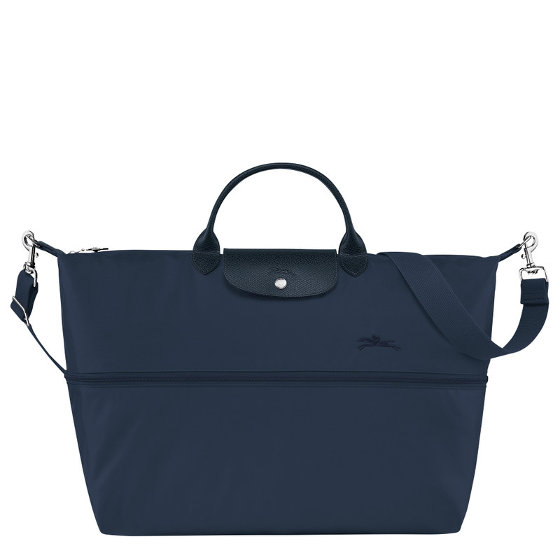 Le Pliage Green Travel bag expandable Navy - Recycled canvas 4