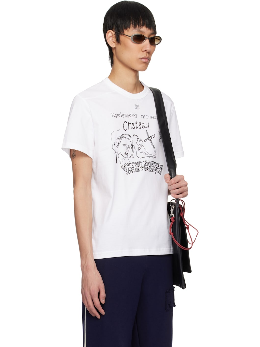 White 'Weird Scenes' Small T-shirt - 2
