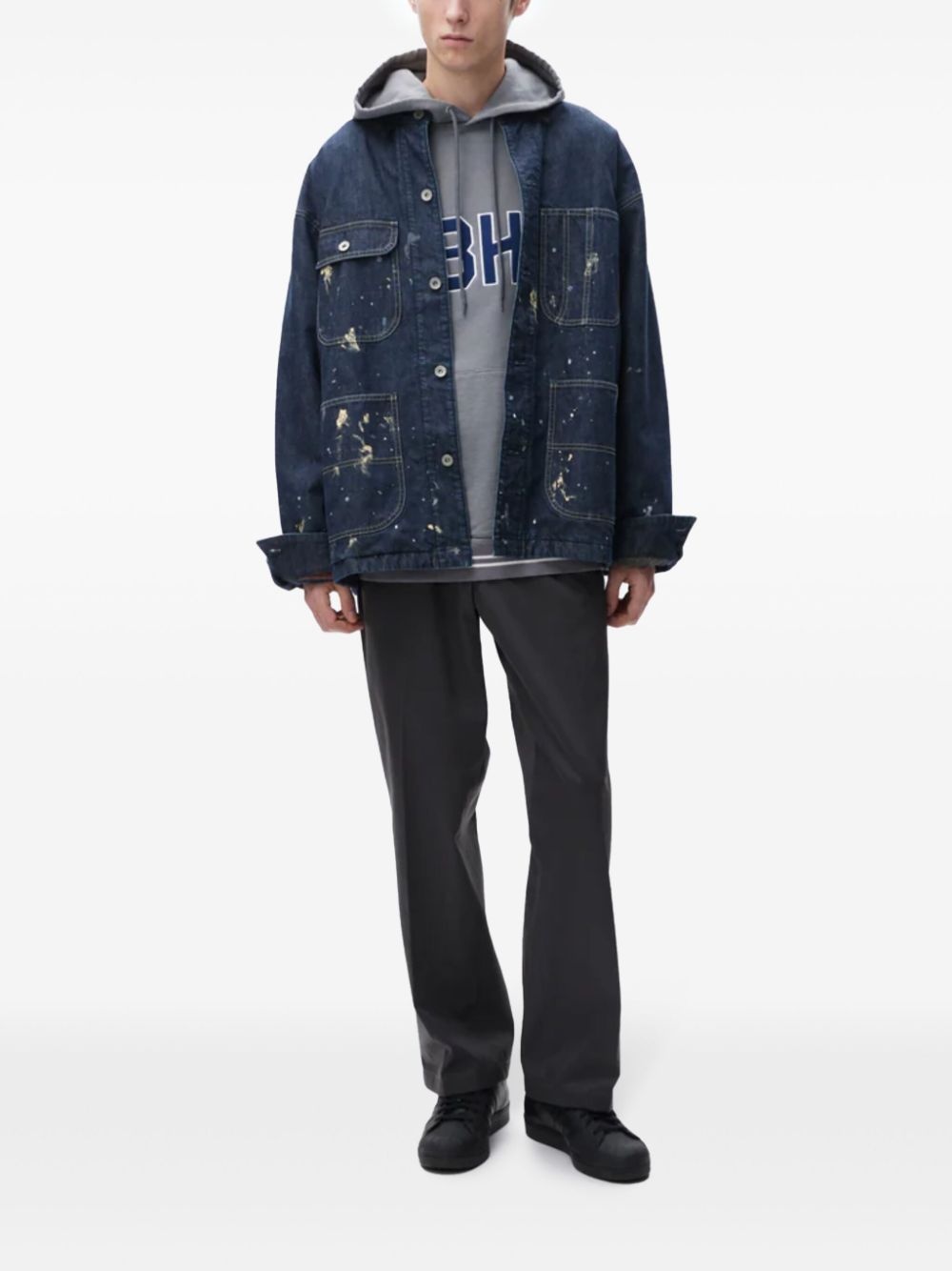 corduroy-collar washed jacket - 2
