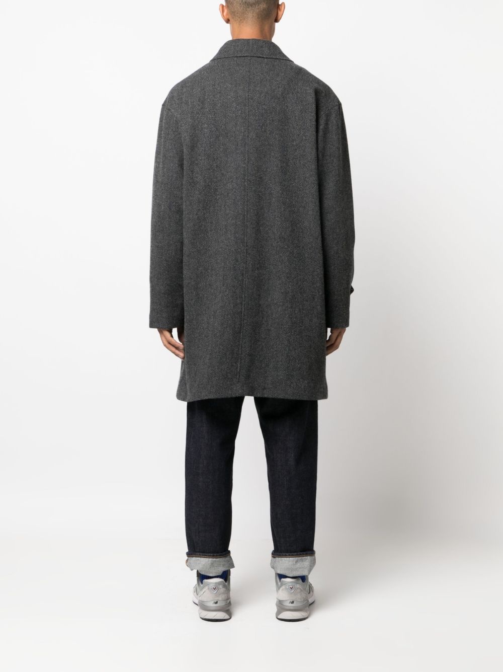 Soho herringbone wool coat - 4