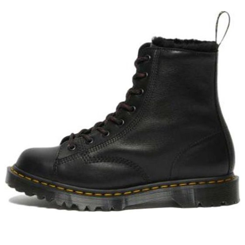 Dr. Martens Barton Shearling Lined Leather Ankle Boots 'Black' 26872001 - 1