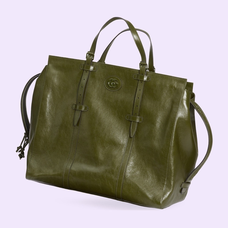 Large tote bag with tonal Double G 4