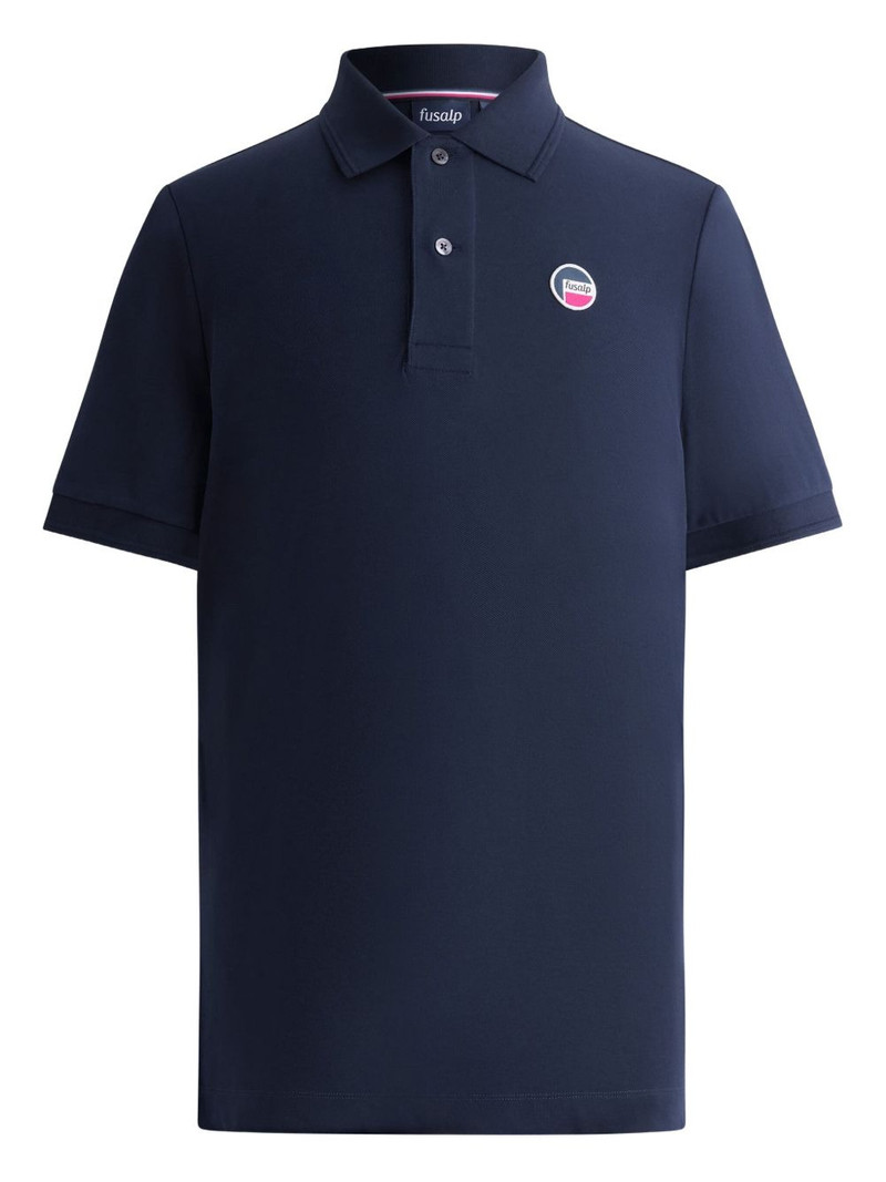pique-cotton logo polo shirt 1
