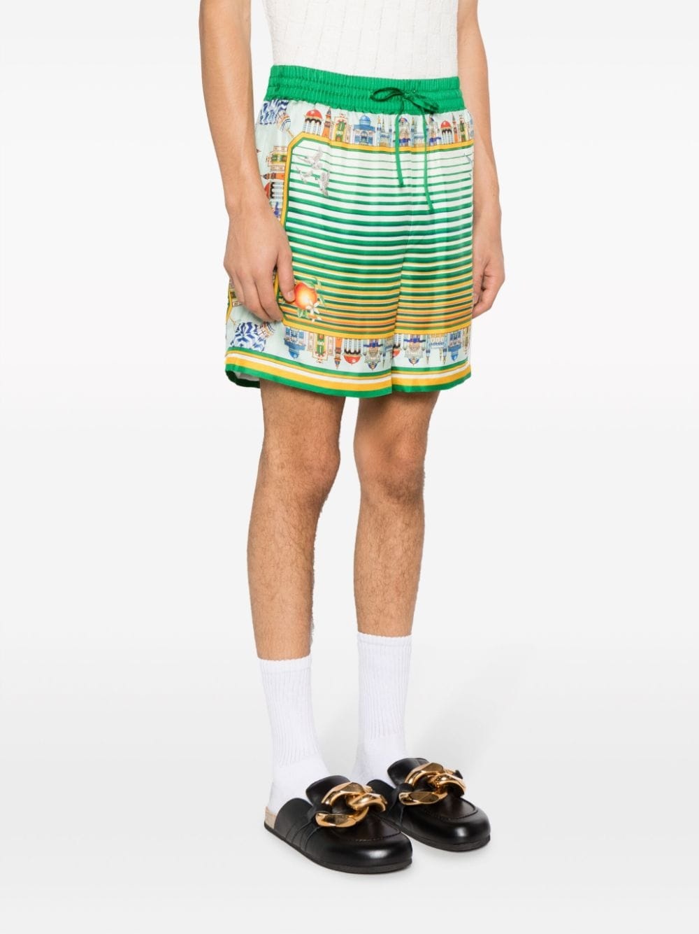 City Scape silk shorts - 3
