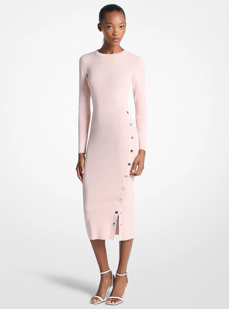 Viscose Blend Snap Dress 1
