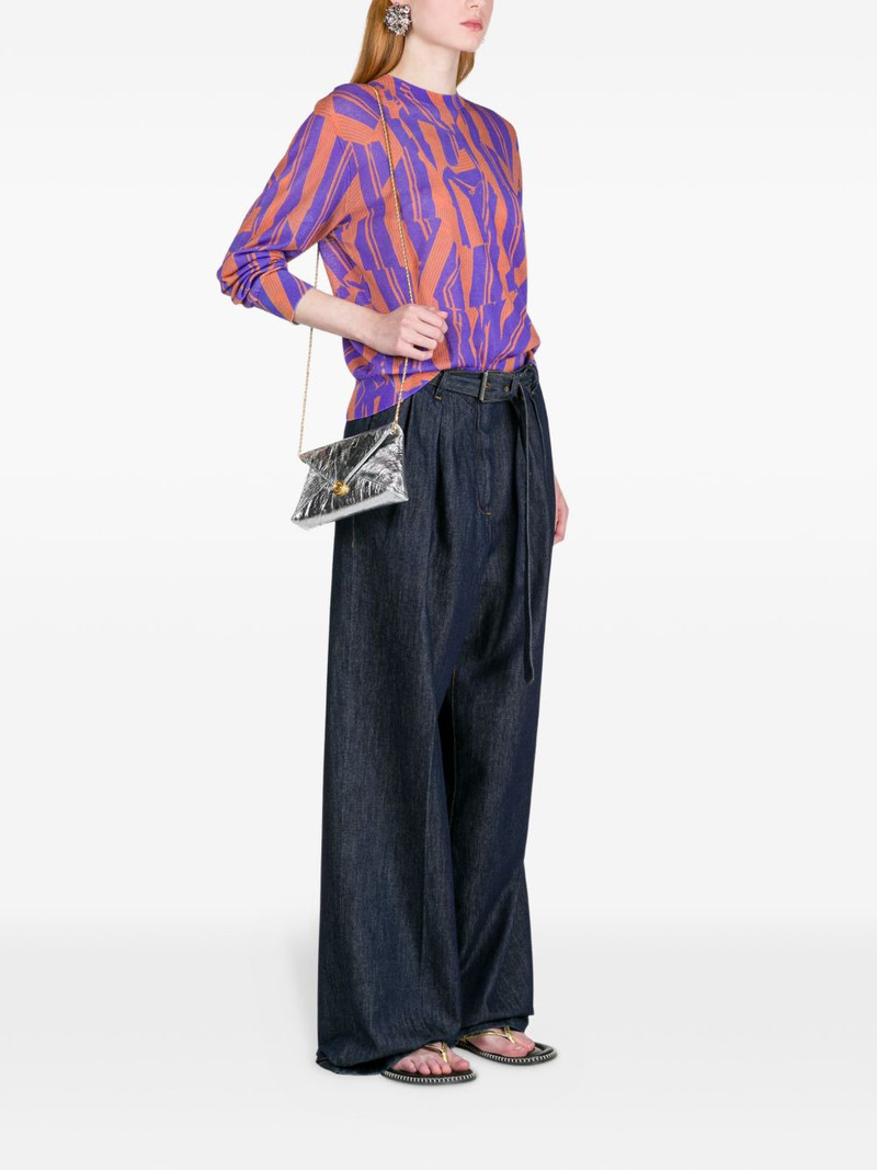 Dries Van Noten leather envelope clutch bag outlook