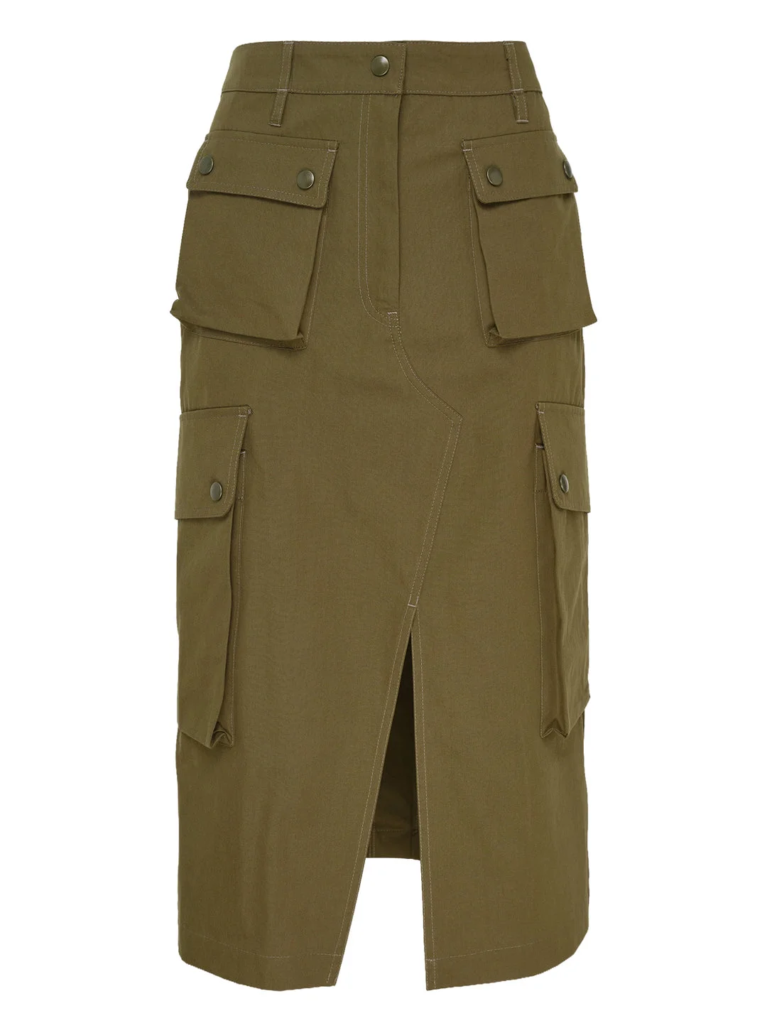 Straight Cargo Midi Skirt - 1